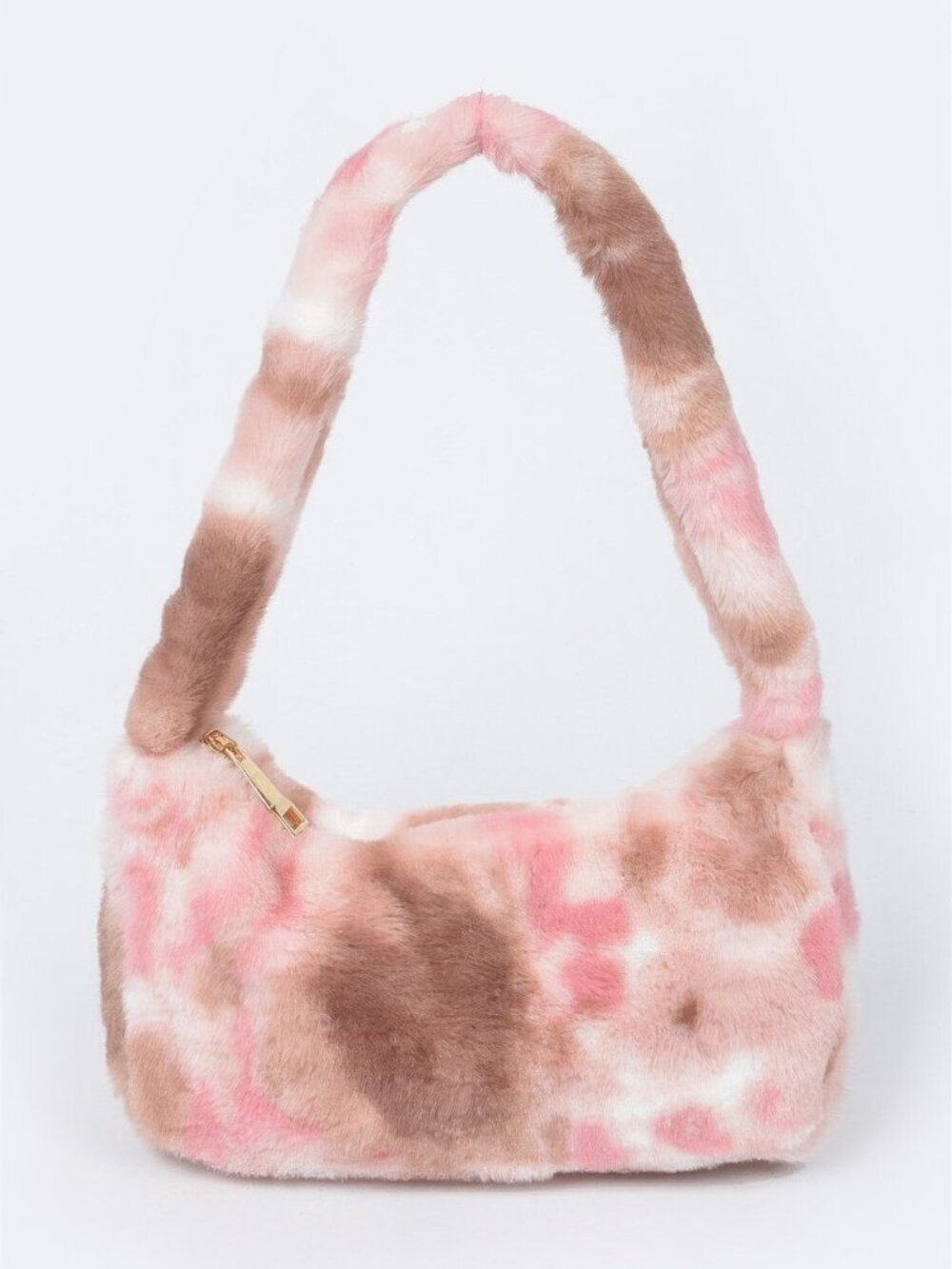 Tie Dye Fur Shoulder Bag